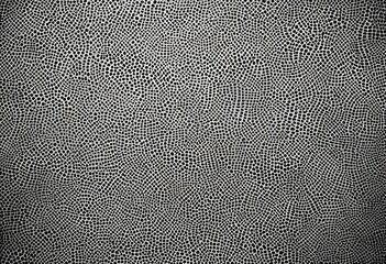 Dotwork abstract background showcasing a chaotic arrangement of black grain textures, with a mix of tight and loose dot patterns dynamic effect