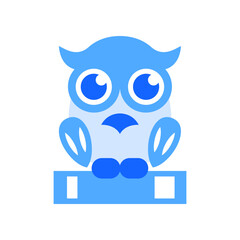 Education Owl Flat Vector Icon
