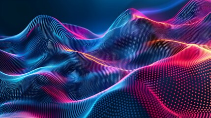 Striking Abstract Grid and Mesh Patterns in Contrasting Colors for High-Tech Sports Backgrounds