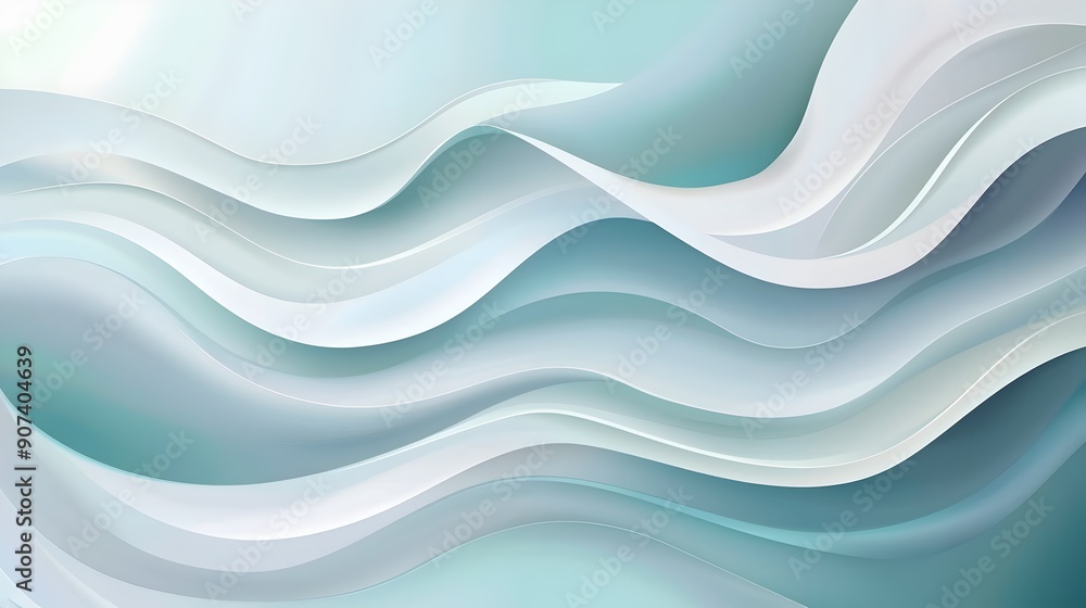 Poster minimalist gradient wave curves abstract digital art background