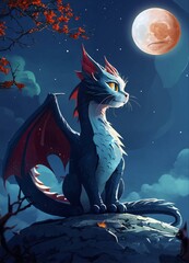 dragon on the moon