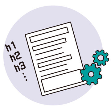 記事構成　アイコン h1 h2 h3