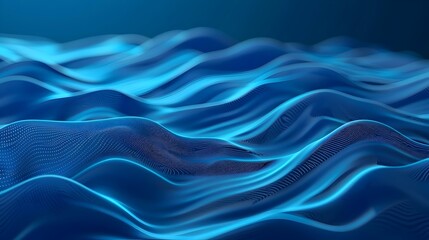 Obraz premium Stylish Fluid Motion Abstract with Vibrant Gradient Waves and Ripples