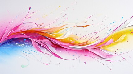 Fototapeta premium Vibrant Abstract Painting with Impressionistic Color Strokes and Texture