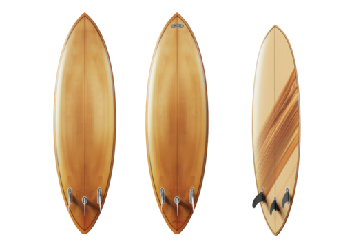 surfboards isolated on transparent background.