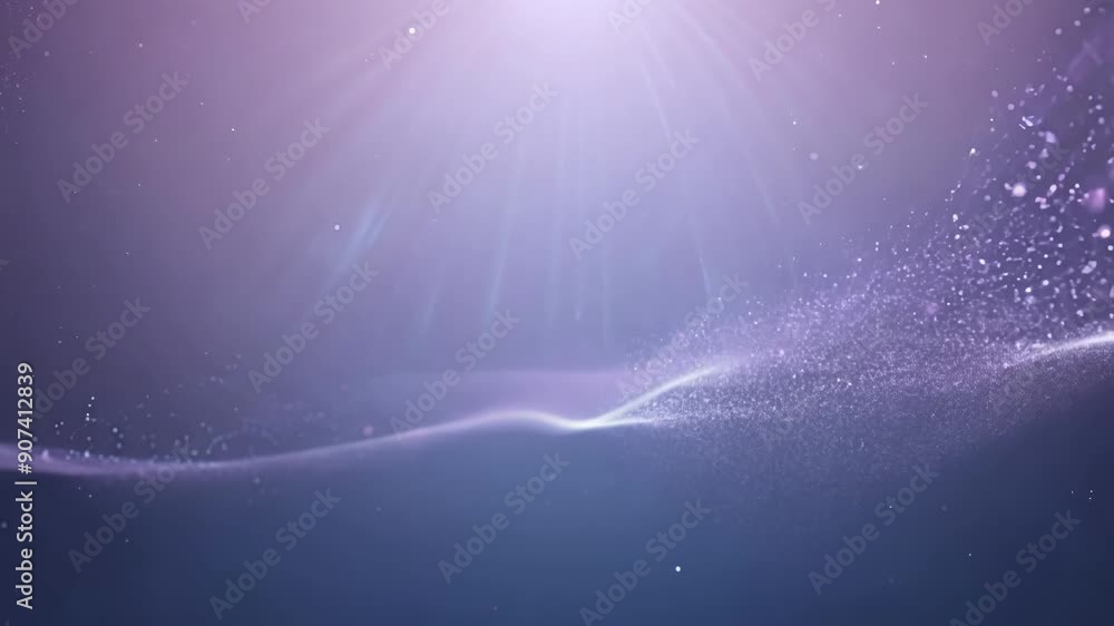 Poster softly glowing particles pulsing with tranquil energy inviting the viewer to relax and let go.