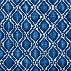Naklejka premium navy blue patterned fabric texture or background