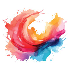 Watercolor splatter logo design