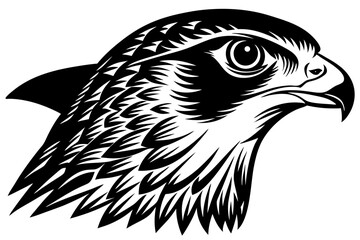 falcon head vector silhouette, eagle head icon