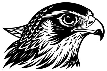 Obraz premium falcon head vector silhouette, eagle head icon