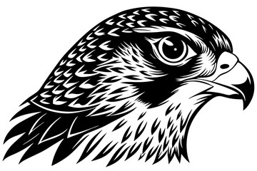 falcon head vector silhouette, eagle head icon