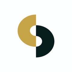 Letter Logo Luxury. Art Deco style logotype design for luxury company branding. Premium identity design. Letter S