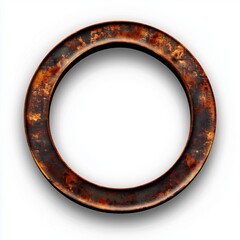 Obraz premium Rustic Round Metal Frame with Vintage Texture