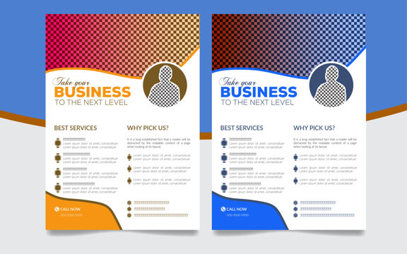 Creative and Futuristic business Flyer design. marketing, business proposal, promotion, advertise, publication. flyer design template for print. Creative Flyer Layout
