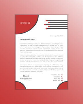 Corporate business letterhead template design