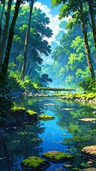 amazon rainforest south america natural wonders around the world morning view anime