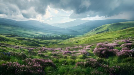 Fototapeta premium Tranquil Mountain Meadow