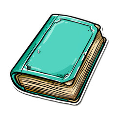 Colorful School Element Sticker of a Classic Book - Perfect for Educational and Learning Themes