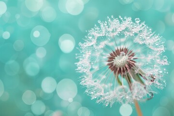 Delicate Dandelion with Dew Drops