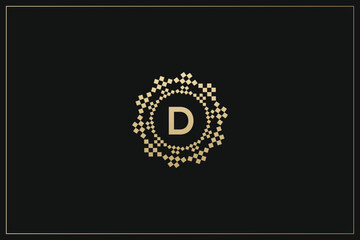 D Letter Trademark Brand Logo	
