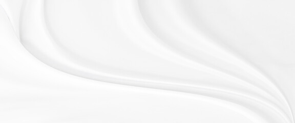 White gray satin texture that is white silver fabric silk panorama background with beautiful soft blur pattern natural.