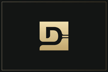 D Letter Trademark Brand Logo	
