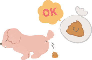 犬の散歩　うんちのマナー © nunini