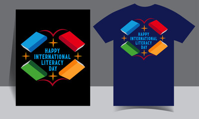 International literacy day t-shirt design.