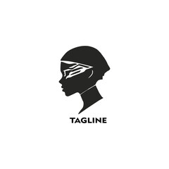head helmet vector template logo design inspiration. Creative icon symbol