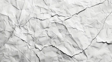 Obraz premium Aged White Paper with Creased and Crumpled Texture, Perfect for Urban Billboard Design and Grunge Backgrounds