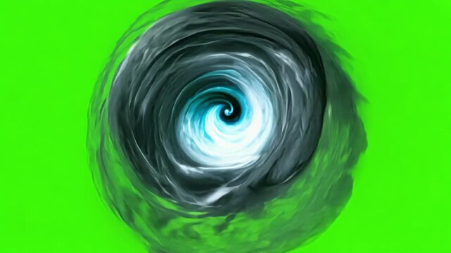 Cyclonic Chaos An aggressive and destructive vortex unleashing chaotic winds and waves. Green screen chromakey