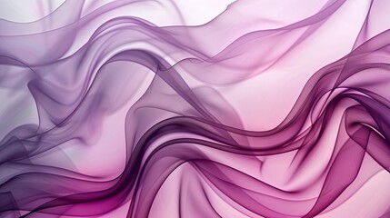 Obraz premium Elegant Gradient Frosted Glass Design with Flowing, Transparent Curves and a Sophisticated Plum and Mauve Palette. Artistic Glasswork for Modern Interiors