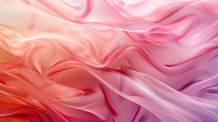 Obraz premium Elegant Maroon and Salmon Gradient Frosted Glass Design, Flowing with Graceful Curves, Reflecting Modern Aesthetics and Artistic Elegance