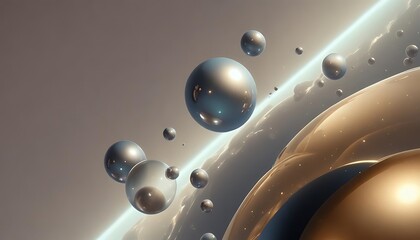 Floating Metallic Spheres