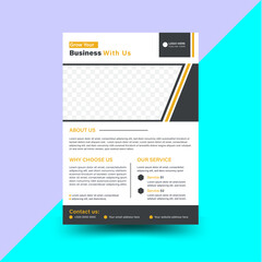 Creative Corporate & Business Flyer Brochure Template Design, abstract business flyer, vector template design with new ideas.