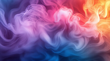 Obraz premium Magical Multicolor Iridescent Metallic Swirling Smoke