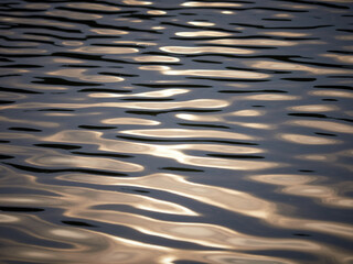 Calm water in evening light. Texture or background