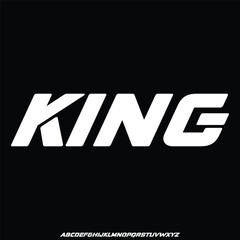 KING, The futuristic and elegant display font