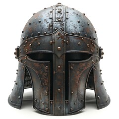Weathered Medieval Knight Helmet with Visor