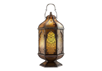 traditional lantern isolated on transparent background.