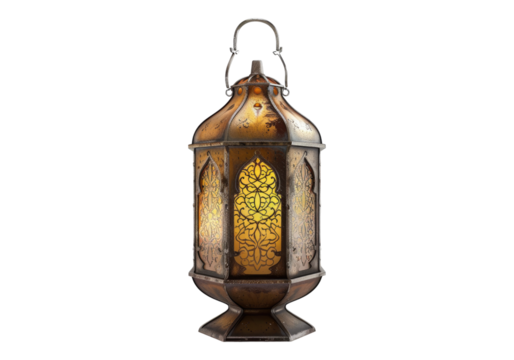 traditional lantern isolated on transparent background.