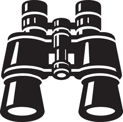 Binocular silhouette vector illustration isolated on a white background