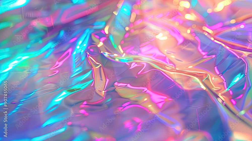 Aufkleber blured holographic abstract background. spectrum holographic backdrop with gradient mesh