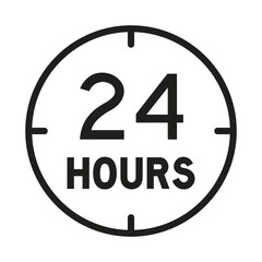 Vector 24 Hours Logo Symbol