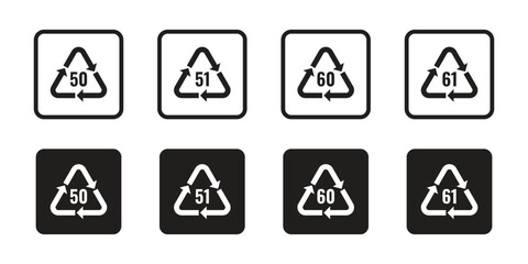 Vector Organic Recycle Code Symbol Set