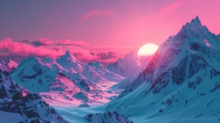 mystic mountain pattern wallpaper