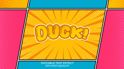 Naklejka premium premium vector duck text effect