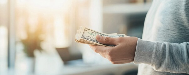 An investor's hand holding a government bond certificate with a minimalist office setting in the background, representing the stability and security government bonds bring to a conservative
