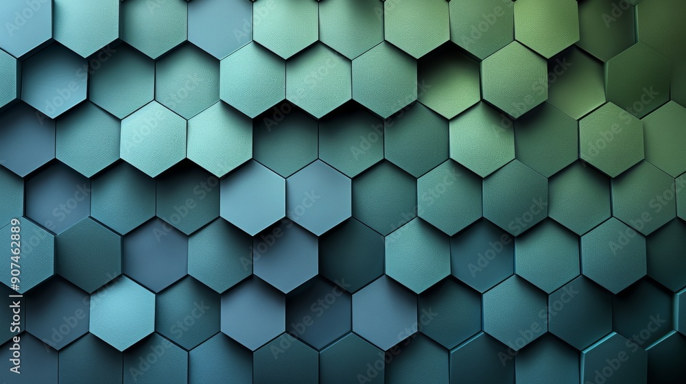 Poster black and white seamless geometric pattern with hexagonal grid, honeycomb texture, and metal design 