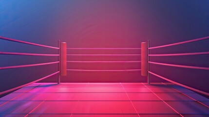 Gradient boxing ring background vector design